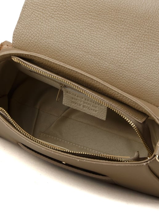 Giulia Monti Schultertasche Hellgrau - Image 4