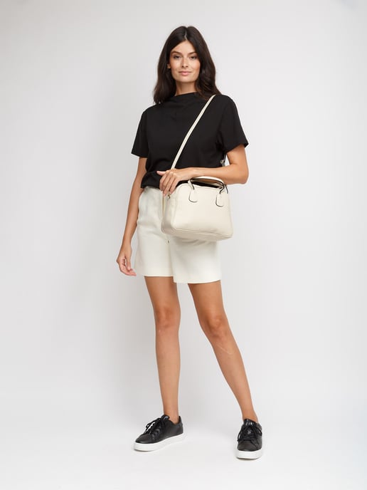 Giulia Monti Schultertasche Hellbeige - Image 5