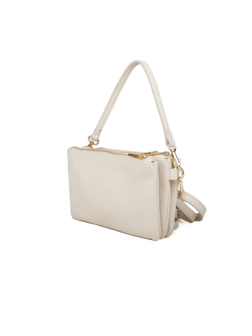 Giulia Monti Schultertasche Hellbeige - Image 2