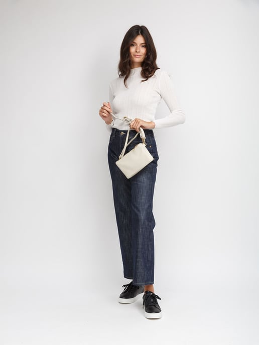 Giulia Monti Schultertasche Hellbeige - Image 5