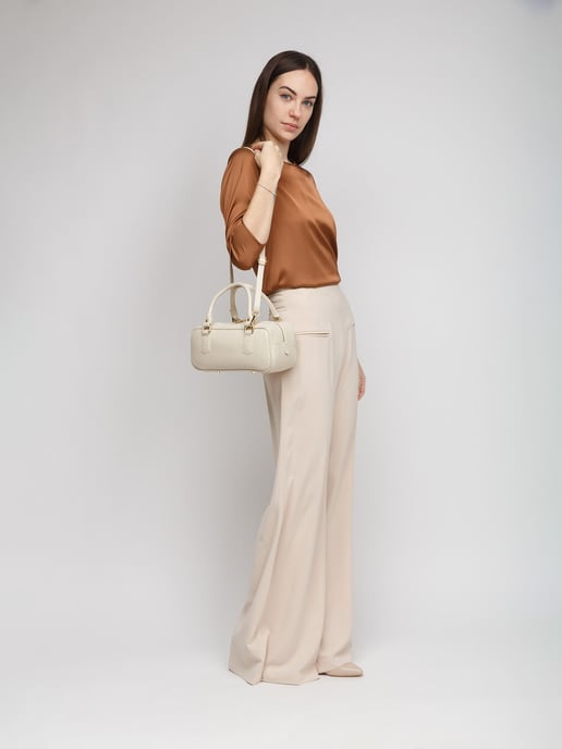 Giulia Monti Schultertasche Hellbeige - Image 5