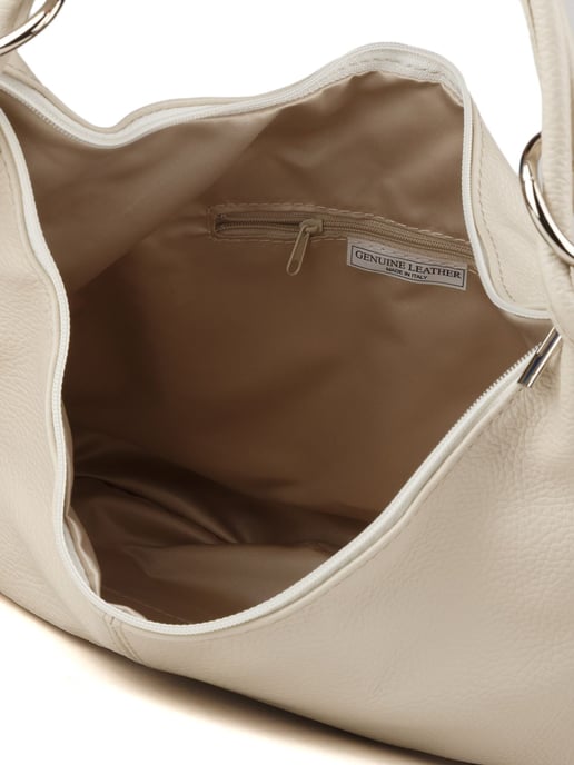 Giulia Monti Schultertasche Hellbeige - Image 4