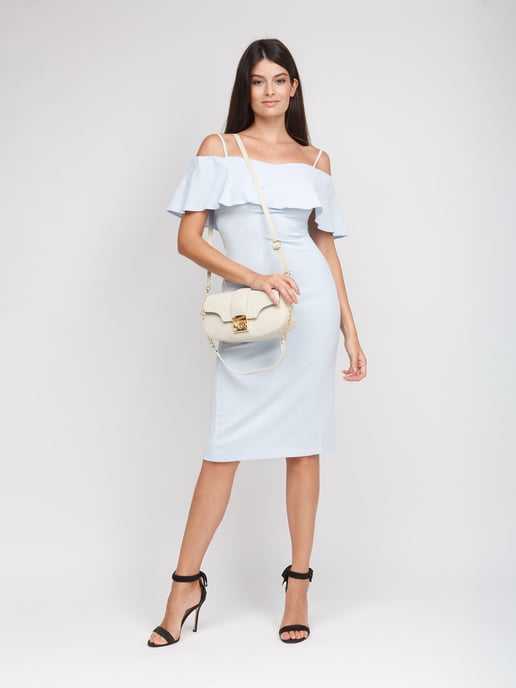Giulia Monti Schultertasche Hellbeige - Image 5