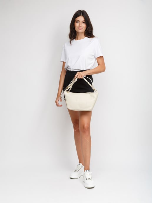Giulia Monti Schultertasche Hellbeige - Image 5
