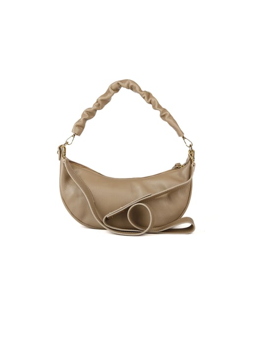 Giulia Monti Schultertasche Hell Taupe - Image 3