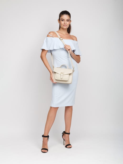 Giulia Monti Schultertasche Hellbeige - Image 5