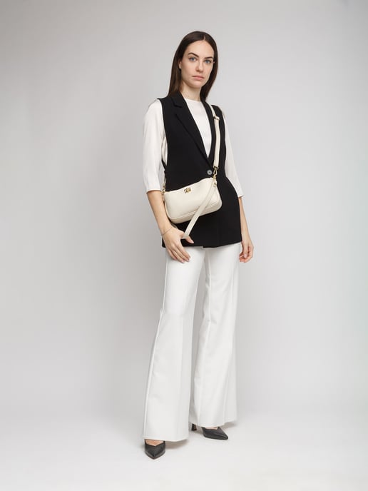 Giulia Monti Schultertasche Helles Beige - Image 5