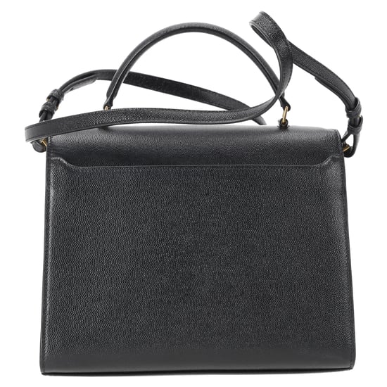 Saint Laurent Cassandra Medium Henkeltasche aus schwarzem Leder - Image 2
