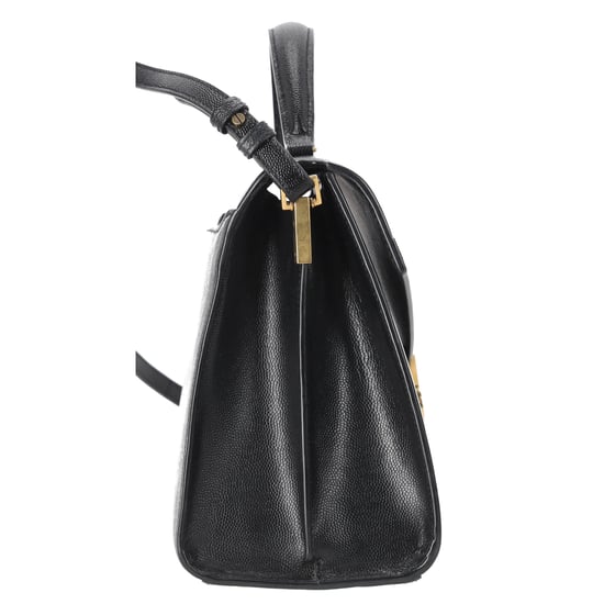 Saint Laurent Cassandra Medium Henkeltasche aus schwarzem Leder - Image 4