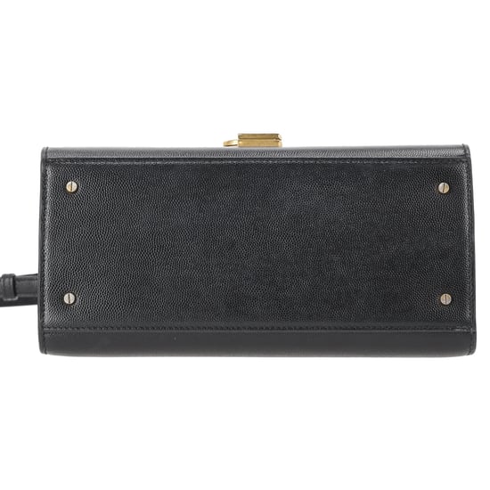 Saint Laurent Cassandra Medium Henkeltasche aus schwarzem Leder - Image 5