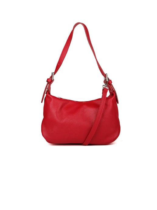 Giulia Monti Schultertasche Dunkelrot - Image 1