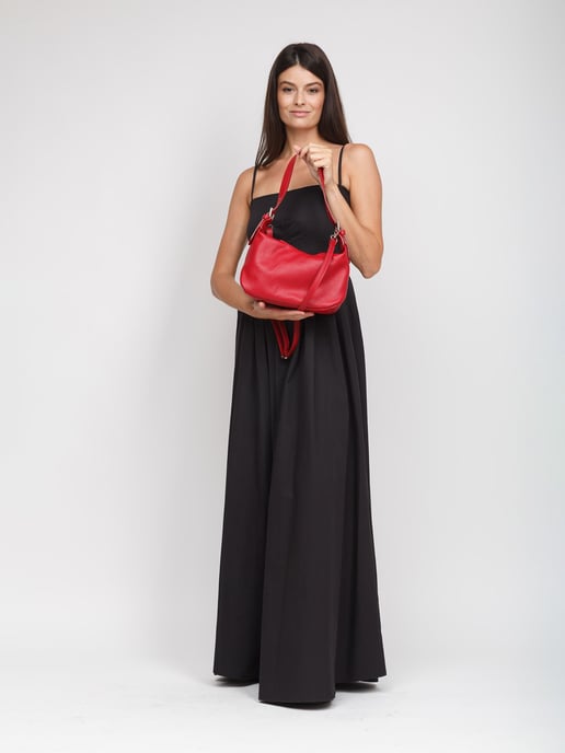 Giulia Monti Schultertasche Dunkelrot - Image 5