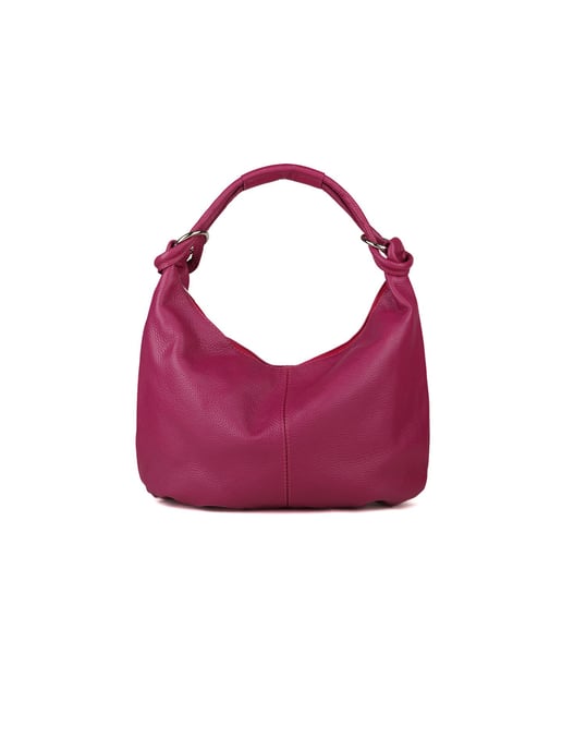 Giulia Monti Schultertasche Dunkel Fuchsia - Image 1