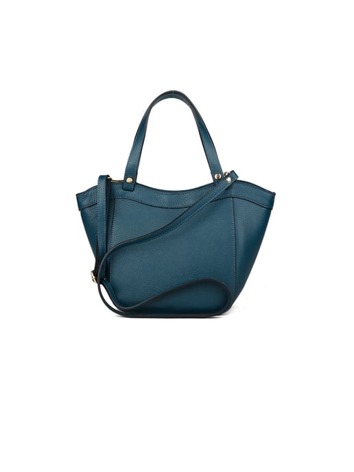Giulia Monti Schultertasche Dunkelblaugrün - Image 3