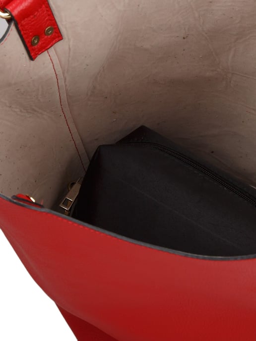 Giulia Monti Schultertasche Klassisches Rot - Image 4