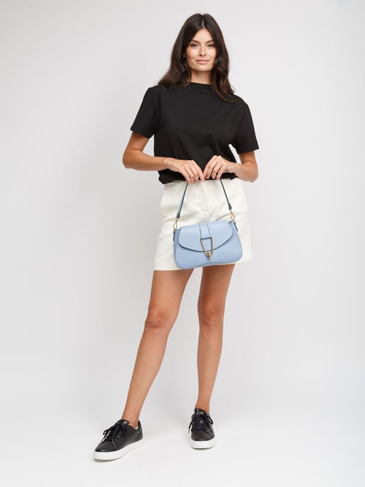 Giulia Monti Schultertasche Himmelblau - Image 5
