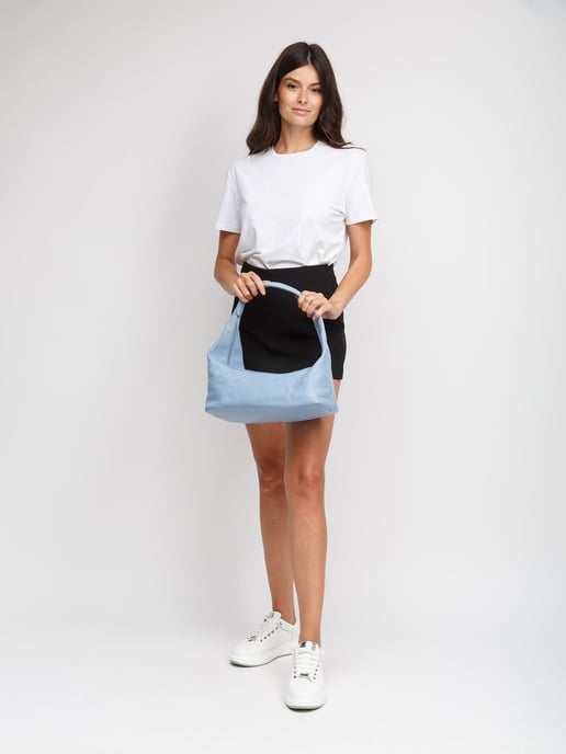 Giulia Monti Schultertasche Himmelblau - Image 5
