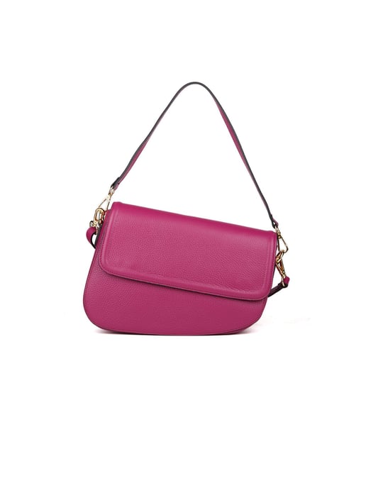 Giulia Monti Schultertasche Dunkelfuchsia - Image 1