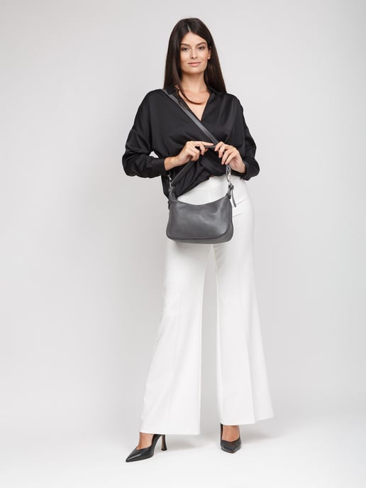 Giulia Monti Schultertasche Dunkelgrau - Image 5