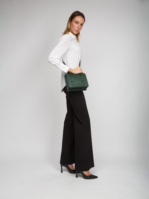 Giulia Monti Schultertasche Dunkelgrün - Image 5