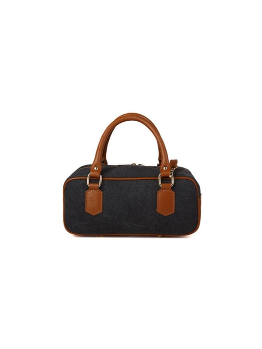 Giulia Monti Schultertasche Dunkelgrau Goldbraun - Image 1