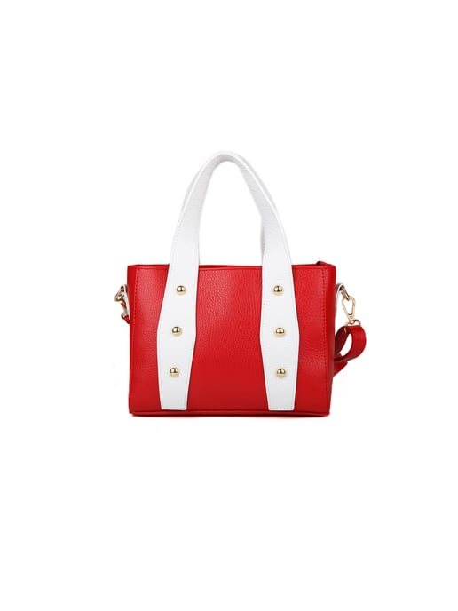 Giulia Monti Schultertasche Klassisch Rot Weiß - Image 1