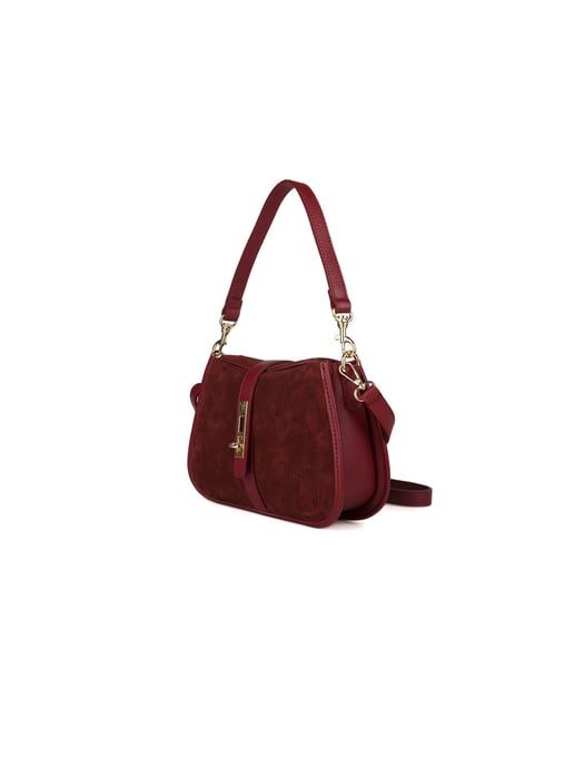 Giulia Monti Schultertasche Burgunderrot - Image 2