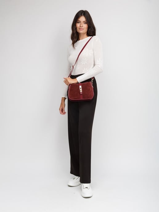 Giulia Monti Schultertasche Burgunderrot - Image 5