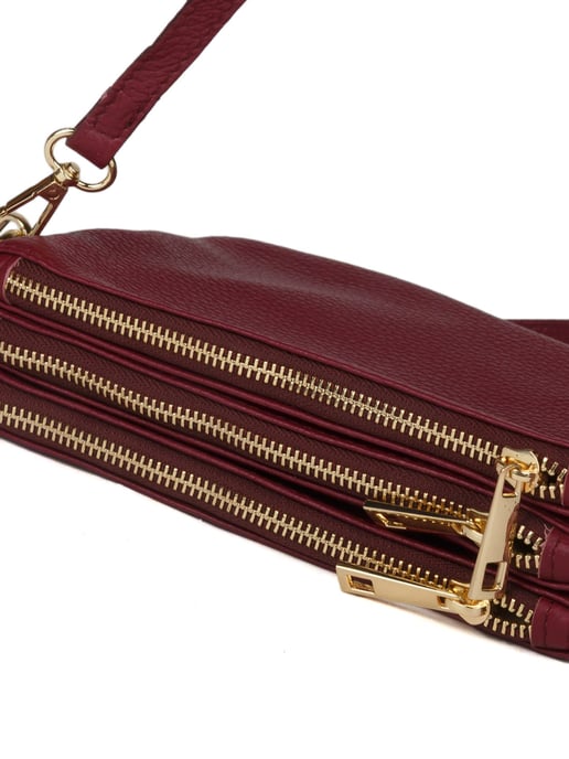 Giulia Monti Schultertasche Burgunderrot - Image 4