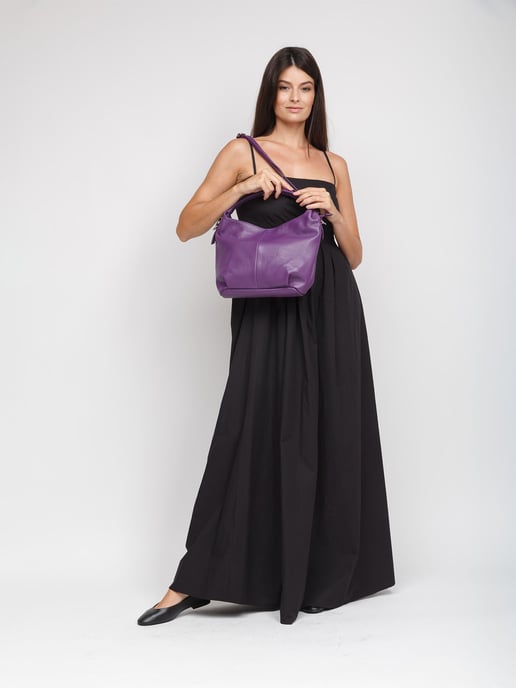 Giulia Monti Schultertasche Violett - Image 5