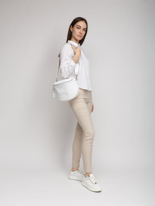 Giulia Monti Schultertasche Weiß - Image 5