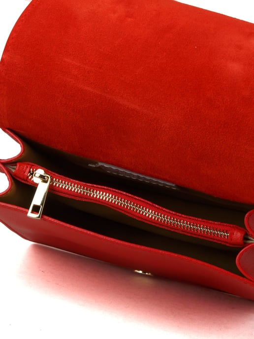 Giulia Monti Schultertasche Klassisches Rot - Image 4