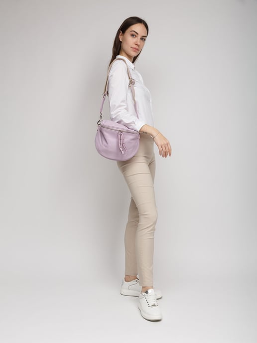 Giulia Monti Schultertasche Flieder - Image 5