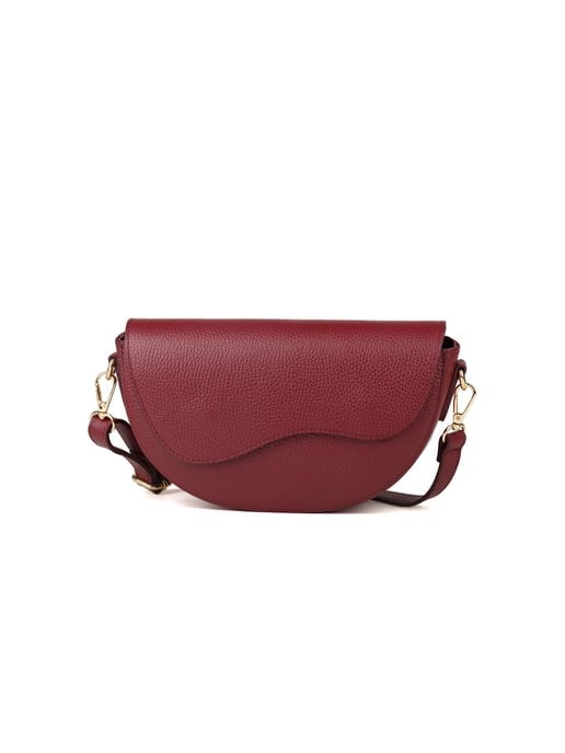 Giulia Monti Schultertasche Burgunderrot - Image 1