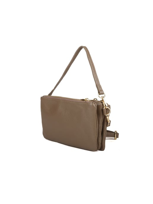 Giulia Monti Schultertasche Taupe - Image 2