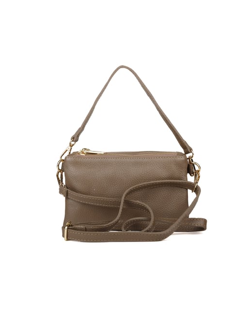 Giulia Monti Schultertasche Taupe - Image 3
