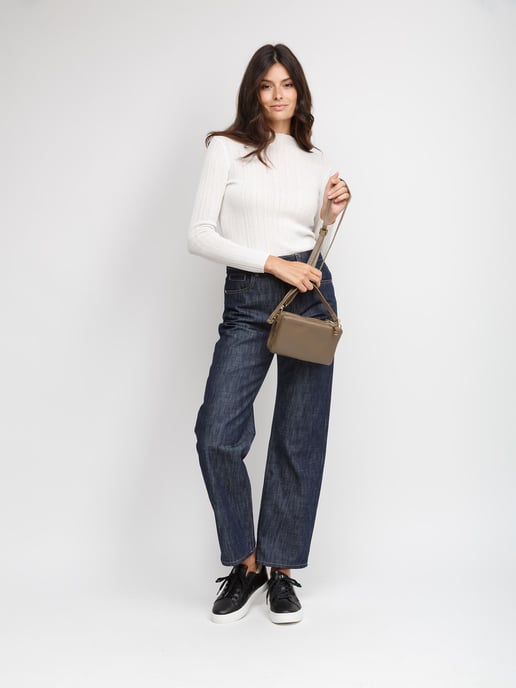 Giulia Monti Schultertasche Taupe - Image 5