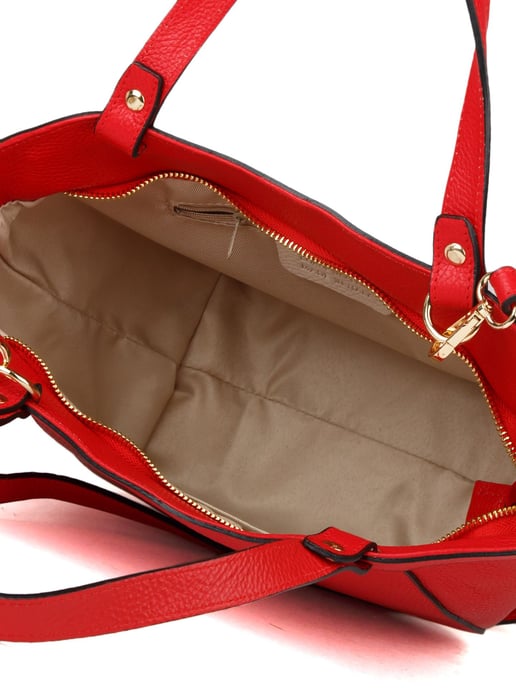 Giulia Monti Schultertasche Klassik Rot - Image 4