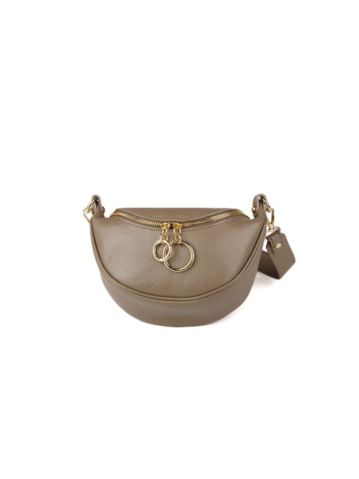 Giulia Monti Schultertasche Taupe - Image 1