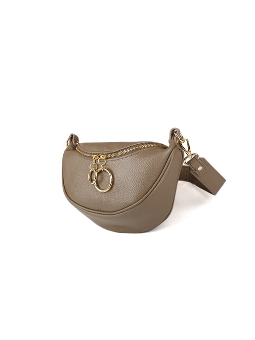 Giulia Monti Schultertasche Taupe - Image 2