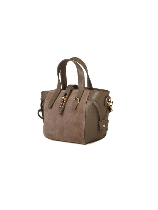 Giulia Monti Schultertasche Taupe - Image 2