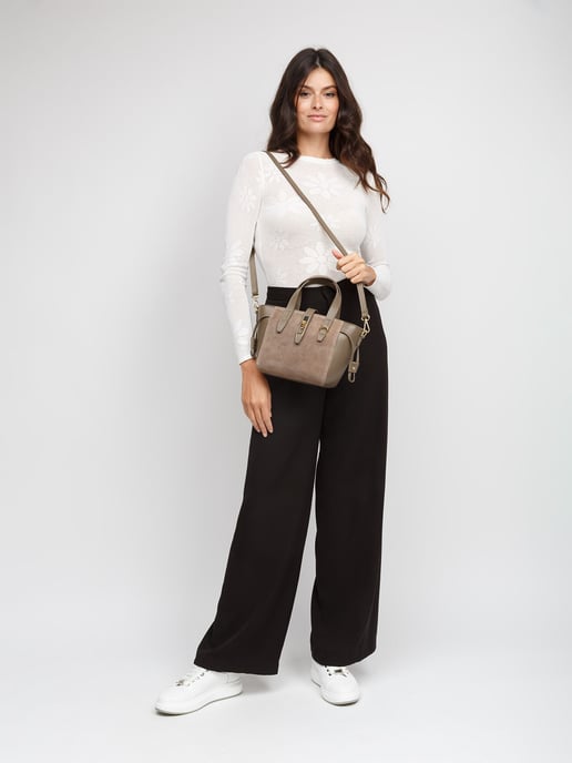 Giulia Monti Schultertasche Taupe - Image 5