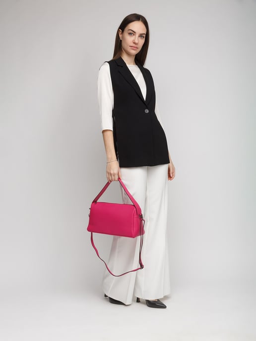 Giulia Monti Schultertasche Fuchsia - Image 5