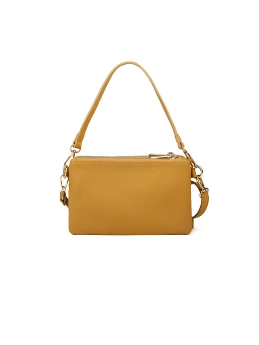 Giulia Monti Schultertasche Senfgelb - Image 1