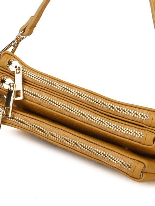 Giulia Monti Schultertasche Senfgelb - Image 4