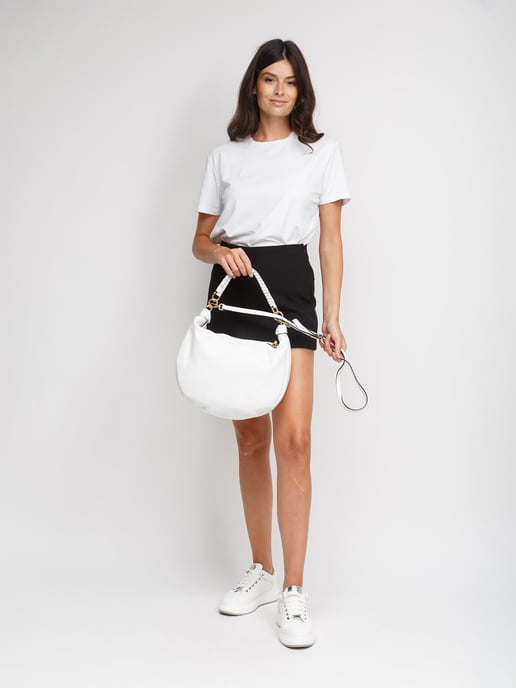 Giulia Monti Schultertasche Weiß - Image 5