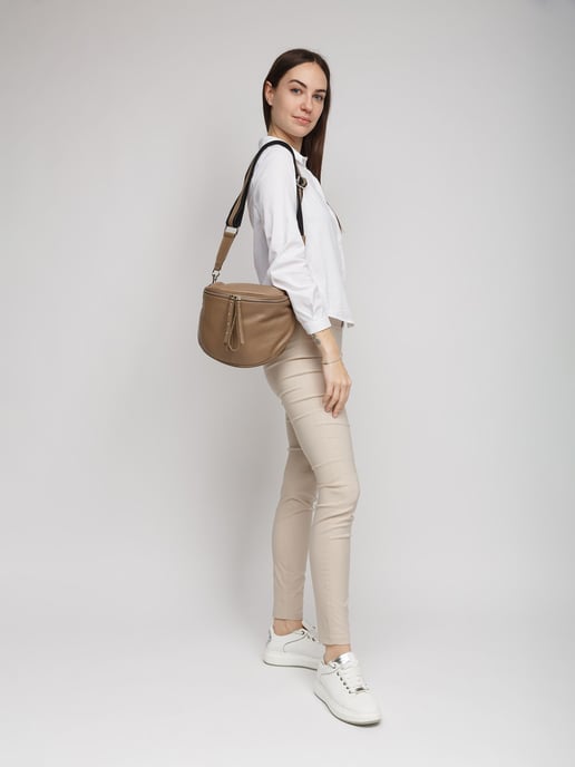Giulia Monti Schultertasche Taupe - Image 5