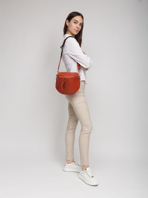 Giulia Monti Schultertasche Salamander Orange - Image 5