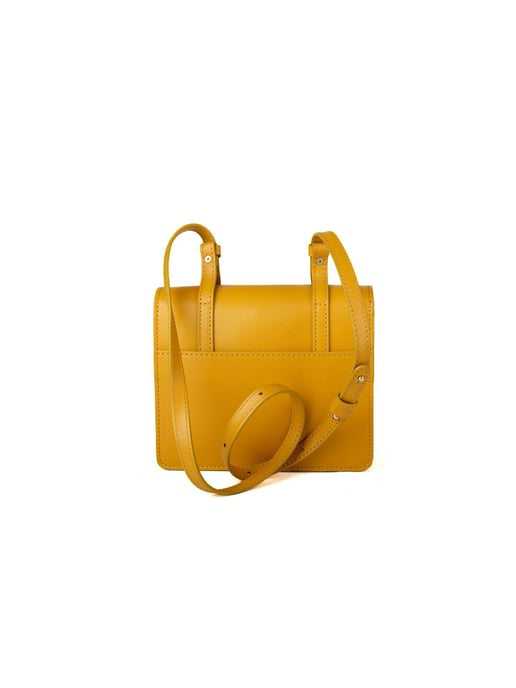 Giulia Monti Schultertasche Senfgelb - Image 3
