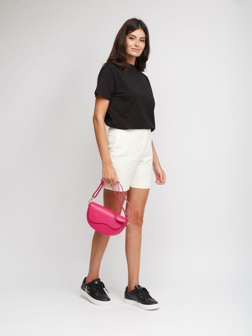 Giulia Monti Schultertasche Fuchsia - Image 5
